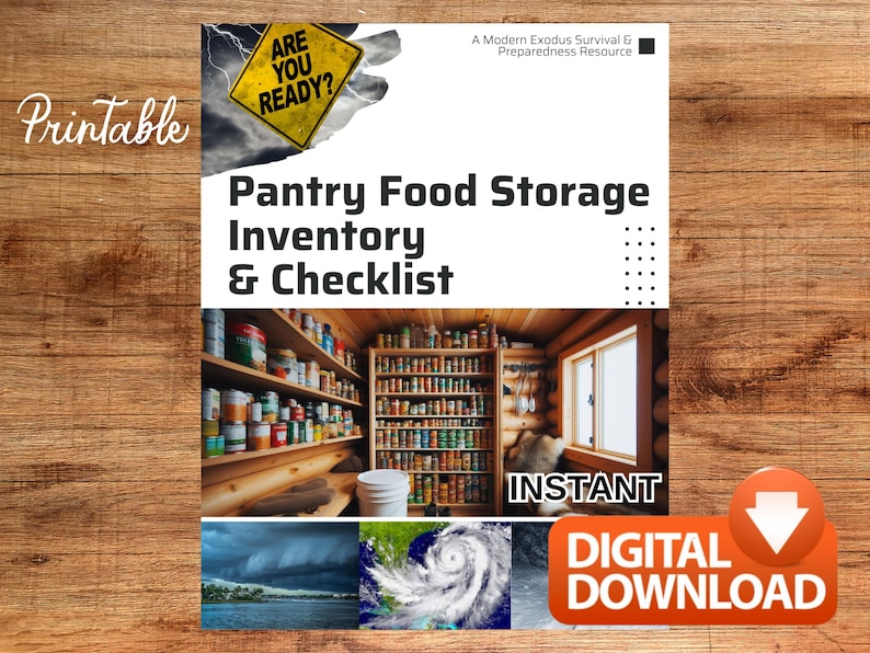 Prepper Inventory Examples Pantry Food Storage Inventory & Checklist | Emergency Planner | Prepper ...