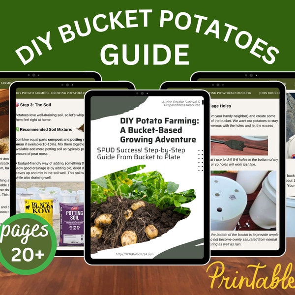 DIY Potato Farming: A Bucket-Based Growing Adventure Step-by-Step Guide From Bucket to Plate - Garden | Gardening | Container | How To Book