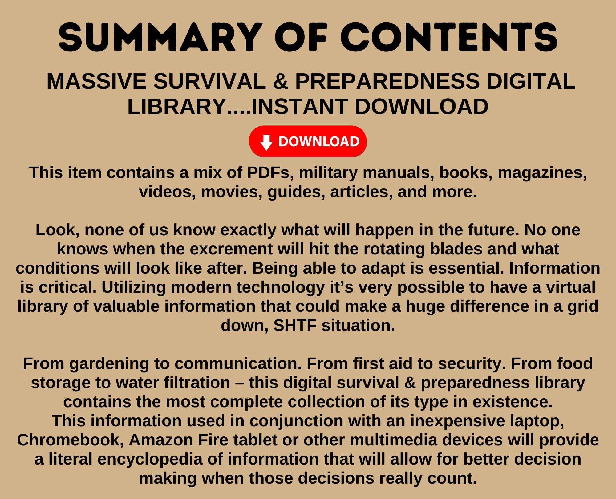 Survival Library Survival & Preparedness Digital Library – 800+ Prepper Ebooks (digital ...