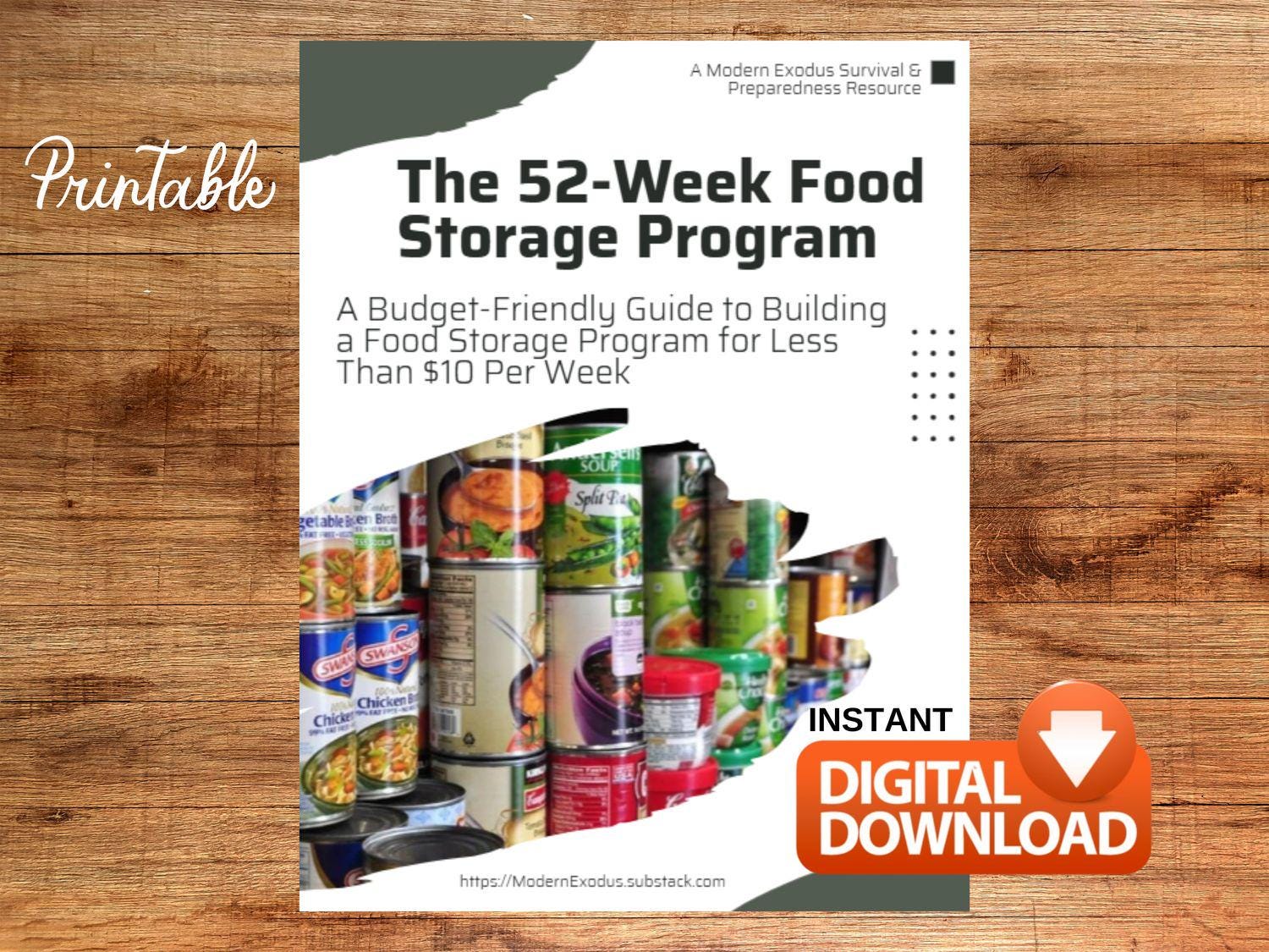 52 Week Food Storage Guide - Build a Food Storage Program Week by Week ...
