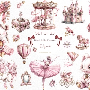 Clipart de bailarina de carrossel rosa aquarela, gráficos de bebê bailarina png, pônei de carrossel vintage, bailarina de berçário PNG, clipart de chá de bebê