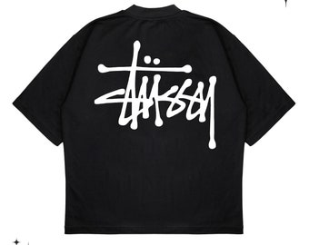 STUSSY T-shirt stampata T-shirt unisex oversize in materiale premium streetwear T-shirt multicolore