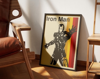Iron Man Mid Century Modern A3 Print | Digital Download | Room Decor