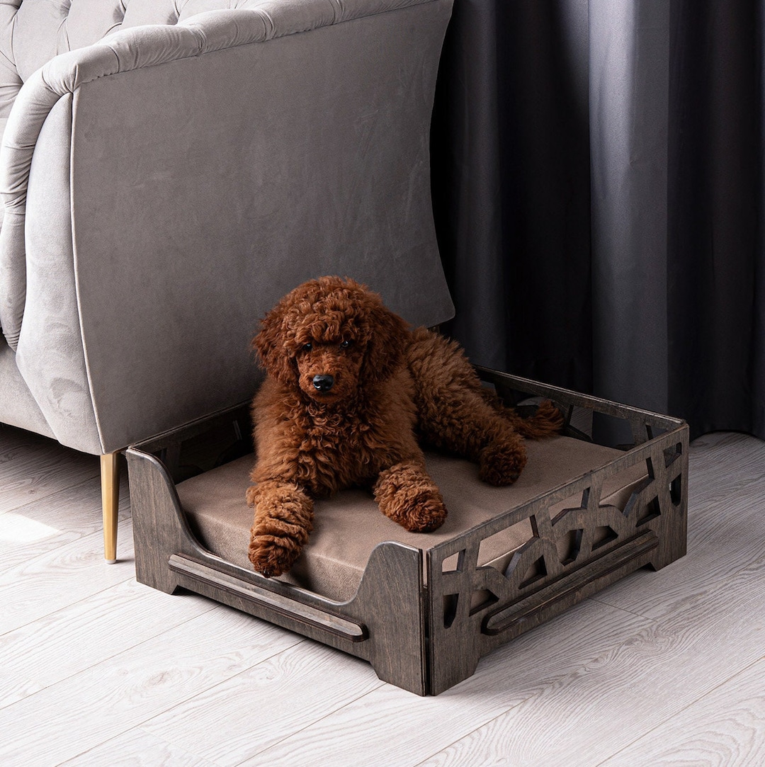 Raised Dog Bed, Modern Wooden Pet Bed, Fancy Dog Bed, Pet Furniture ...
