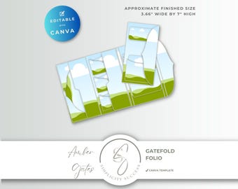 Amber Gates canva-productsjabloon: bewerkbaar vouwfolioontwerp, A54