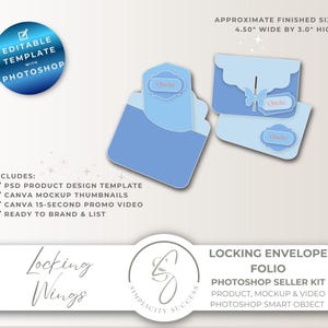 Locking Wings Photoshop Seller Kit with PSD Smart Objects and Canva Product Display Mockups , L40