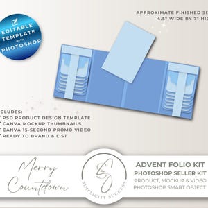 Kit de cuenta regresiva de Adviento, kit de Photoshop para vendedores de revistas basura, con objetos inteligentes PSD editables, M30