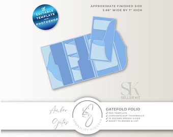 Amber Gates Photoshop Seller Kit — PSD-mockups en foliosjabloon voor slimme objecten, A54