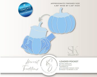 Harvest Traditions Photoshop Seller Kit Pumpkin Loaded Pocket, H63