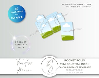 Timeless Reverie - Modello Canva per mini portfolio tascabile con cornici trascinabili, T23