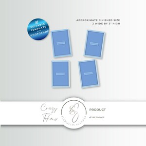 Cozy Tokens Photoshop Product Template, Shadow Box Float Frame Junk Journal PSD Design Template, 3D Embellishment Maker, C57