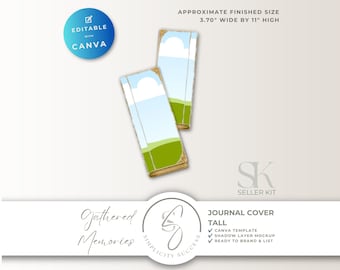 Gathered Memories Tall Canva Seller Kit Journal Cover Template, G59