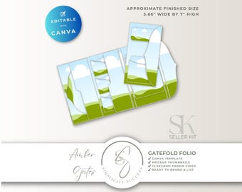 Amber Gates-verkoperskit: bewerkbare canva-mockups, fotolijsten en foliosjabloon, A54