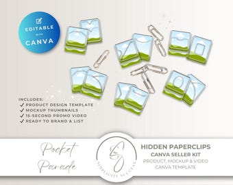 Pocket Parade Canva Seller Kit Hidden Paperclips - Product Mockup & Video Canva Template, P10