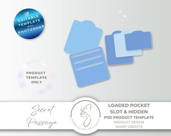 Secret Passage Photoshop-productsjabloon PSD-slimme objecten voor geladen zak en tags, S25