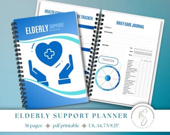 Elderly Support Planner, Medical Care Binder (Digital Download)
