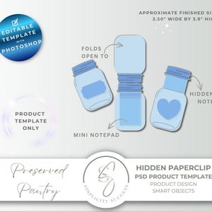 Preserved Pantry Photoshop Productsjabloon Mason Jar Hidden Paperclip psd slimme objecten frames slepen en neerzetten, P46