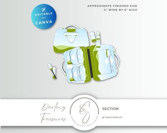 Darling Treasures Canva Product Template Purse Folio Journal Template, D64
