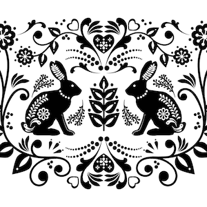 Scandinavian Easter Rabbits Magnolia Design Co. Reusable Stencil image 1