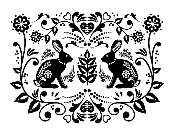Scandinavian Easter Rabbits Magnolia Design Co. Reusable Stencil