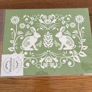 Scandinavian Easter Rabbits Magnolia Design Co. Reusable Stencil image 2
