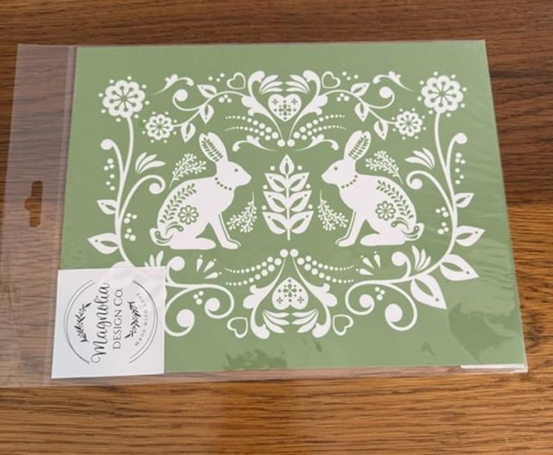 Scandinavian Easter Rabbits Magnolia Design Co. Reusable Stencil image 2