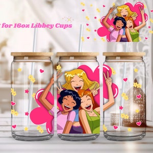 16oz UV DTF Spies Girls Cup Wraps - Ready to Apply - No Heat Needed - Permanent Adhesive - Water Resistant