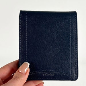 Cartera de cuero, Cartera unisex, Cartera de cuero para regalo, Cartera azul petróleo, Cartera de cuero desgastado, Cartera de cuero minimalista, Regalo de cumpleaños