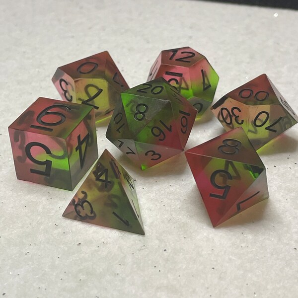 Poison Apple - Sharp Edge 23mm Polyhedral Resin Dice Set