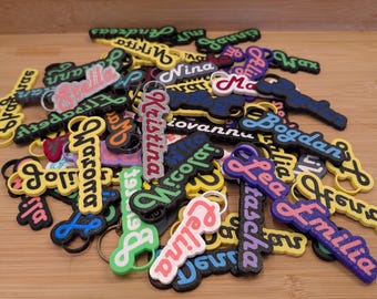 Keychains // Name tags // Personalized tags // Names // 3D printing