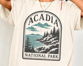 Acadia National Park Comfort Colors® Shirt, Vintage Distressed Acadia National Park Shirt