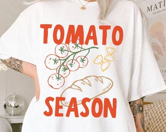 Tomato Season Comfort Colors® Shirt, Tomato Season Shirt, Farmers Market Shirt, Fresh Vegetables Shirt, Tomato Season, Pasta Lover Tee