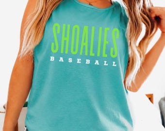 Custom Baseball Team Tank Top, Comfort Colors® Baseball Tank Top, Cute Baseball Top for Mom, Summer Baseball Season Custom Team Top