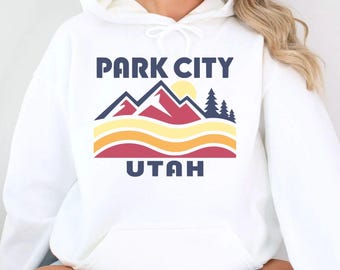 Park City Utah Hoodie, Vintage Park City Utah Unisex Hoodie, Park City Utah Family Vacation Visit Trip Apparel Gift, Utah Hoodie
