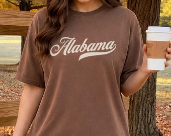Custom College Script Font Comfort Colors® Shirt, Custom University Shirts, Fall College Shirt, Customized School College Town Shirts