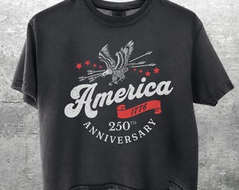 America 250th Comfort Colors® Women’s Crop Top, July 4th Crop Shirt, Cute 4th of July Fireworks Outfit, USA Shirt for Independence Day