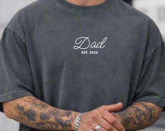 Dad Comfort Colors® Shirt, Minimalist Dad T-Shirt, Gift for New Dad, New Dad Shirt, Step Dad T-Shirt, Custom Fathers Day Gift