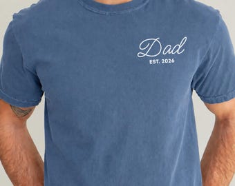 Comfort Colors® Dad Shirt, Minimalist Dad T-Shirt, Gift for New Dad, New Dad Shirt, Step Dad T-Shirt, Custom Fathers Day Gift