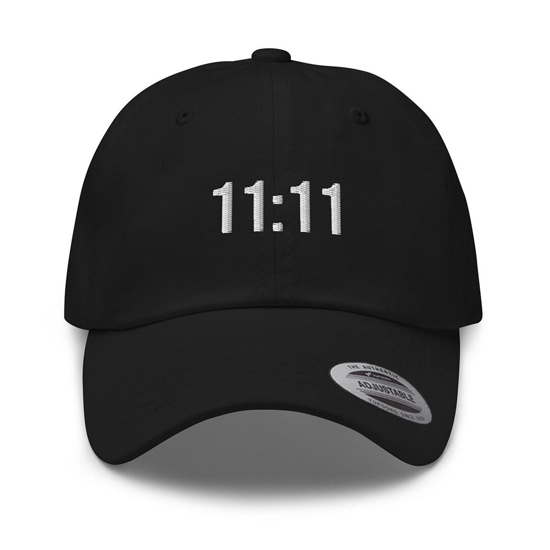 11:11 Embroidered Adjustable Relaxed Fit Hat, 1111 Angel Number Hat ...