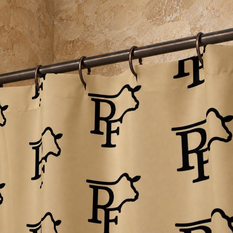 Custom Cattle Brand Shower Curtain, Cattle Brand Bathroom Gift ...
