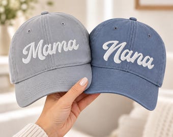 New Baby Announcement Embroidered Adjustable Relaxed Fit Washed Comfort Colors® Hat, New Mom, New Grandparent Hat, Baby Announcement Gift
