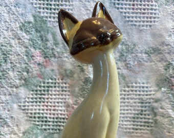 Vintage Ceramic Siamese Cat Figure