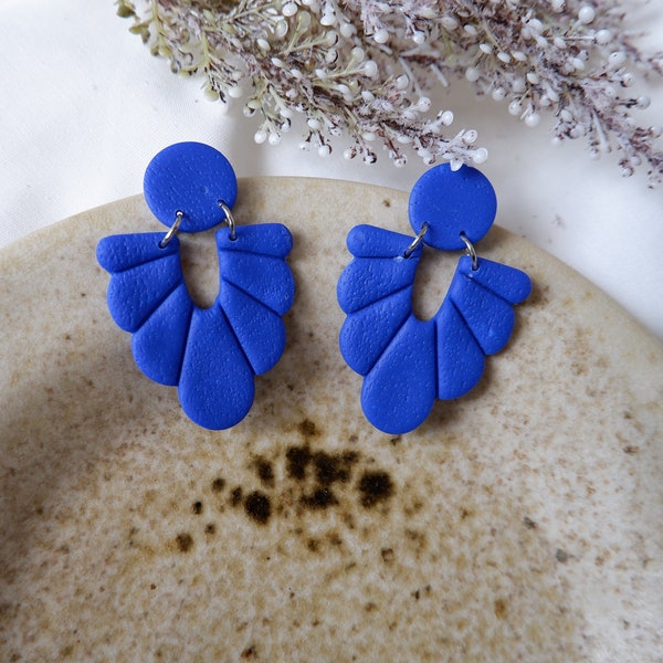 Handcrafted Polymer Clay Earrings, Blue Earring, Great Gift for Her, Handmade in Azores