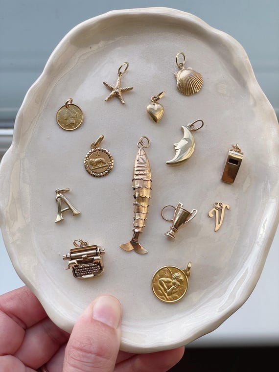 Solid Gold Vintage Charms - image 2