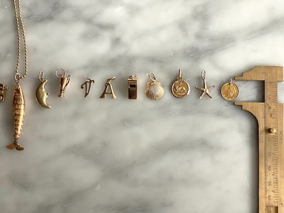 Solid Gold Vintage Charms - image 3