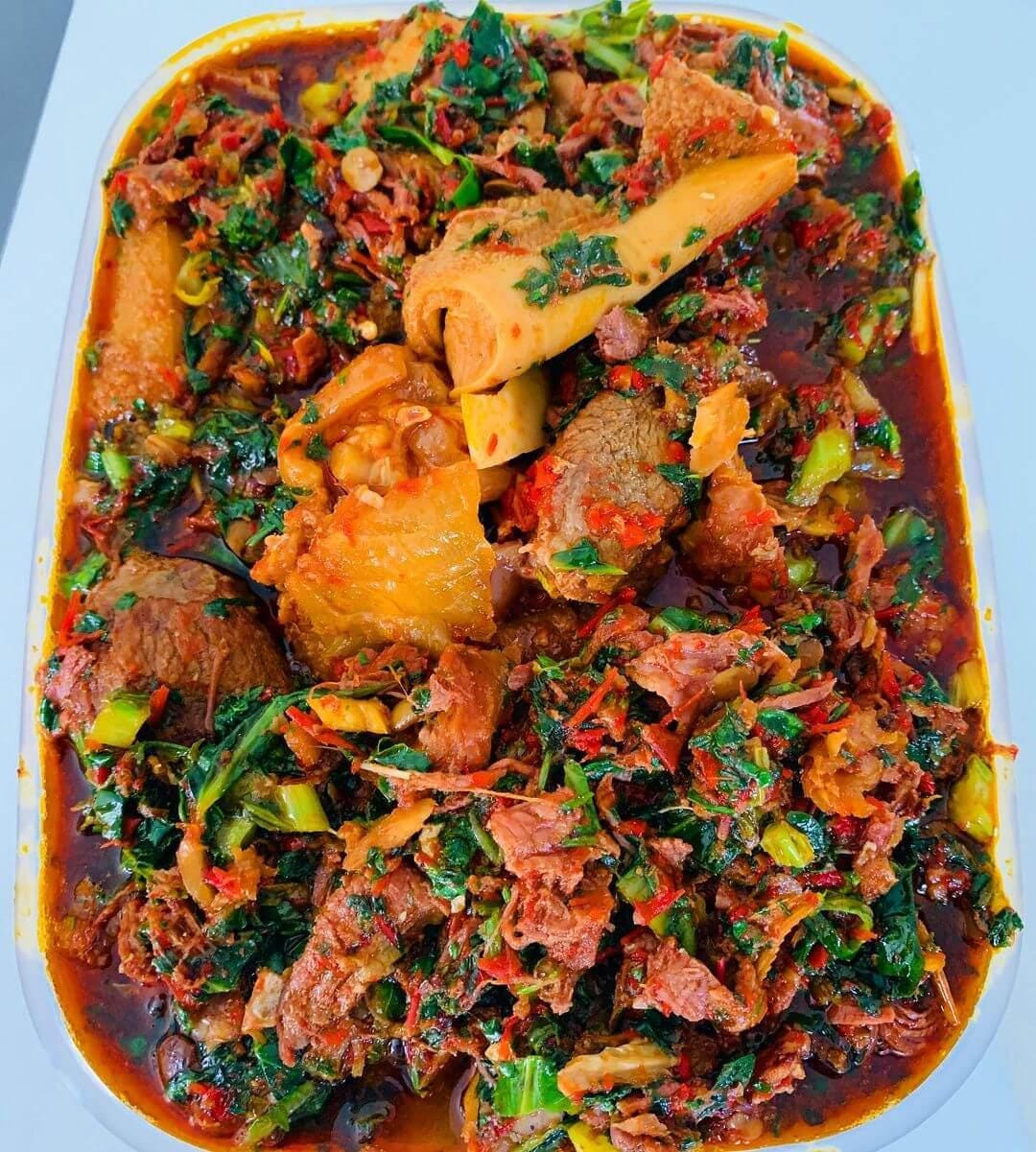 Effo Riro Assorted Efo Riro – Rich Nigerian Spinach Stew With Meats & Full Flavor ...
