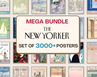 Magazine Cover Poster Collection - Set of 3000+ Digital Art Prints, Magazine Cover Posters, Digital Download Bundle