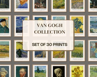 Vincent Van Gogh Prints - Set van 30 Art Prints, Van Gogh Bundel 30 Prints, Van Gogh Digitale Download, Van Gogh Print Set