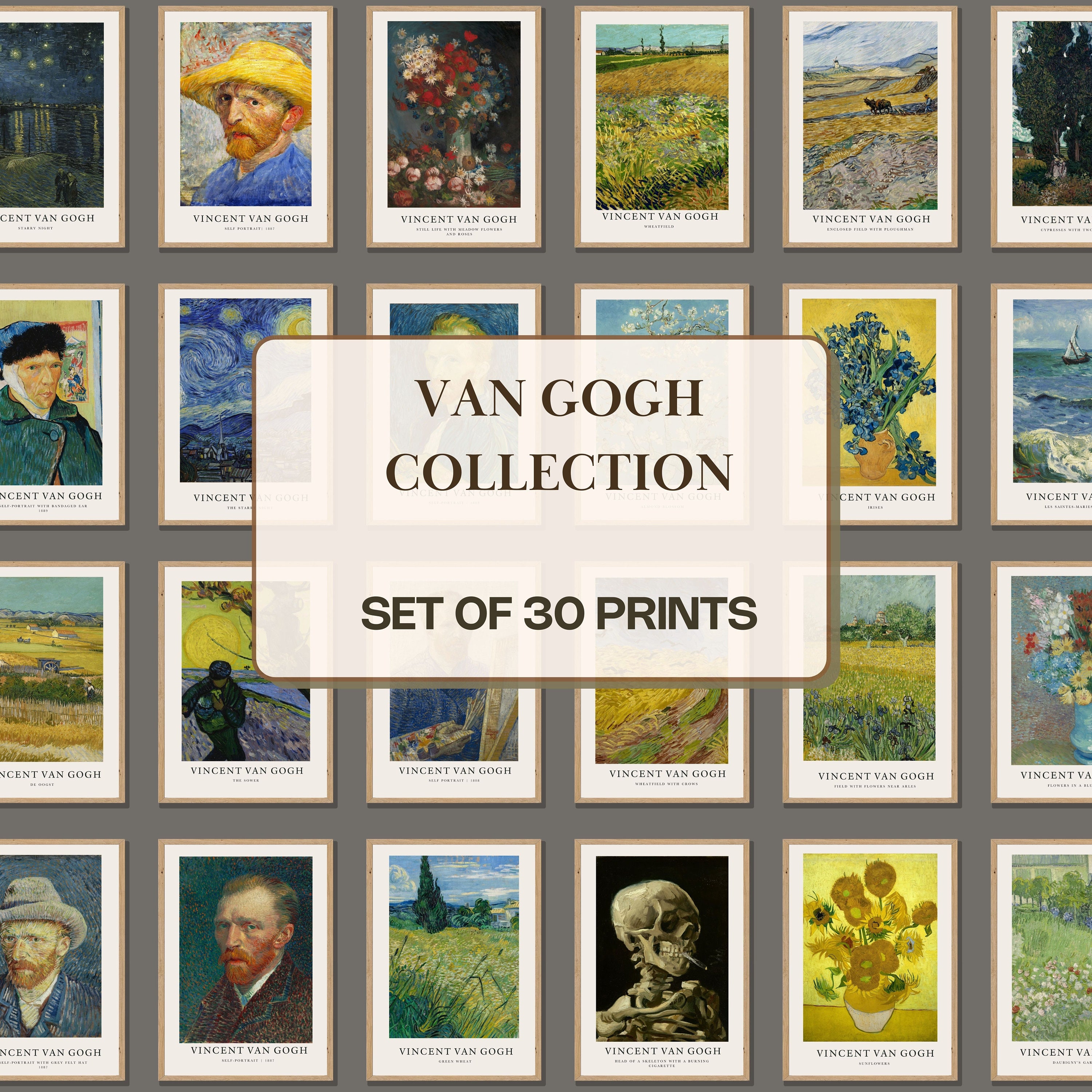 Vincent Van Gogh Prints Set of 30 Art Prints, Van Gogh Bundle 30 Prints ...