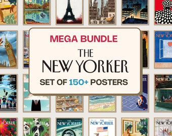 The New Yorker Poster Collection - Set of 150 The New Yorker Poster, The New Yorker Digital Download, The New Yorker Poster Bundle